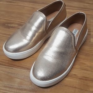 Steve Madden Rose Gold Metalic Slipon Loafer Grac